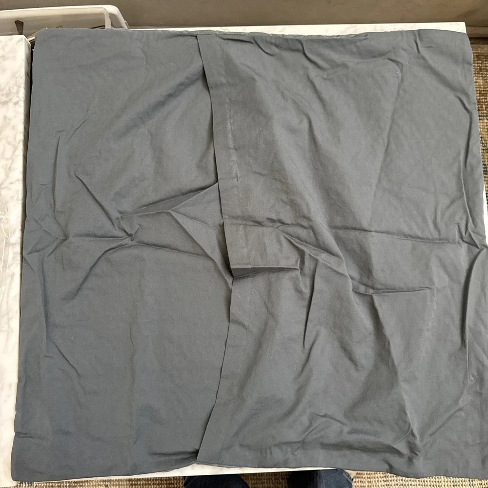 POTTERY BARN DIAMOND MATELASSE SHAM (1) Euro ~ STEEL BLUE 26x26